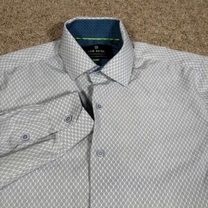 Tom Baine Mens Slim Fit Performance Collection Button Down Shirt Pattern Size S